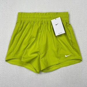 Nike Girl's Dri-Fit High-Waisted Woven Training Shorts Youth M Green DX4967